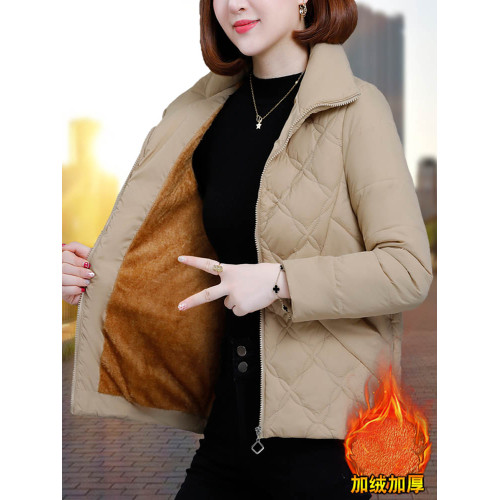 黑色棉服女款小棉襖2025年新款秋冬季加厚短外套爆款媽媽羽絨棉衣 黑色棉服女款小棉襖2025年新款秋冬季加厚短外套爆款媽媽羽絨棉衣