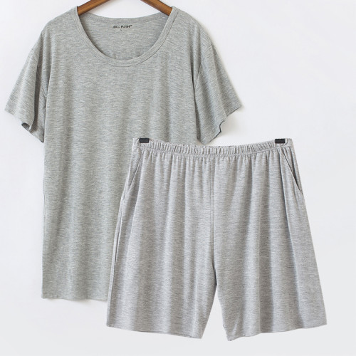 夏季男超肥加大碼寬松短袖五分褲休閒居家運動套裝薄款莫代爾爸爸 夏季男超肥加大碼寬松短袖五分褲休閒居家運動套裝薄款莫代爾爸爸