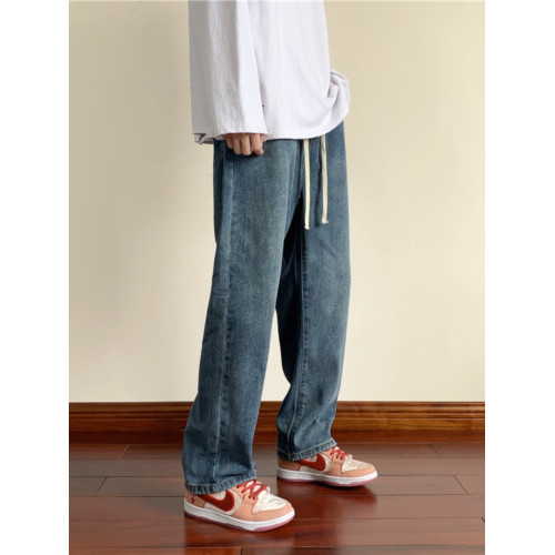 復古水洗直筒牛仔褲男2025秋季新款寬松休閒長褲高街潮牌男生褲子 復古水洗直筒牛仔褲男2025秋季新款寬松休閒長褲高街潮牌男生褲子