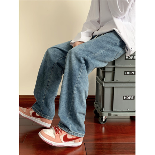 復古水洗直筒牛仔褲男2025秋季新款寬松休閒長褲高街潮牌男生褲子 復古水洗直筒牛仔褲男2025秋季新款寬松休閒長褲高街潮牌男生褲子