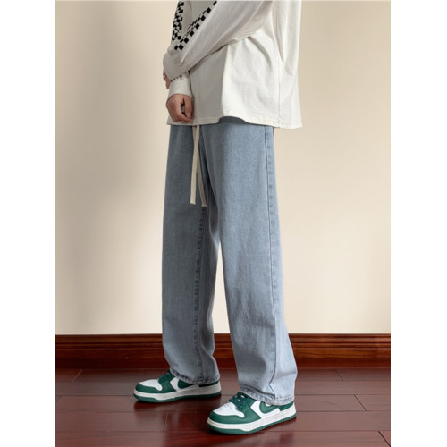 復古水洗直筒牛仔褲男2025秋季新款寬松休閒長褲高街潮牌男生褲子 復古水洗直筒牛仔褲男2025秋季新款寬松休閒長褲高街潮牌男生褲子