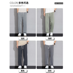 天絲牛仔褲男士夏季薄款美式高街寬松直筒褲冰絲休閒褲子夏天男款