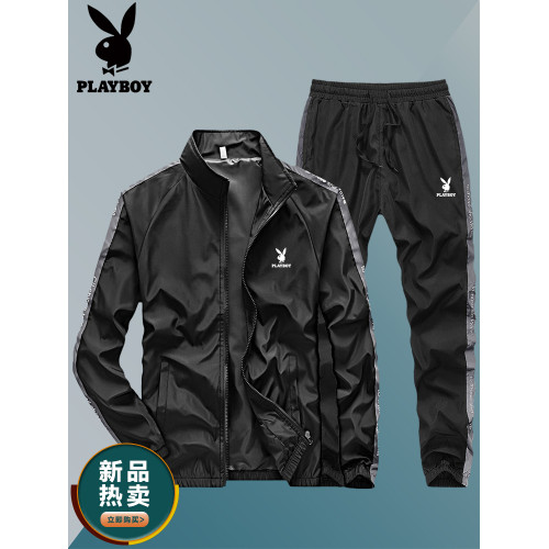 花花公子新款休閒套裝男春秋季潮流時尚外套青年跑步運動服兩件套 花花公子新款休閒套裝男春秋季潮流時尚外套青年跑步運動服兩件套