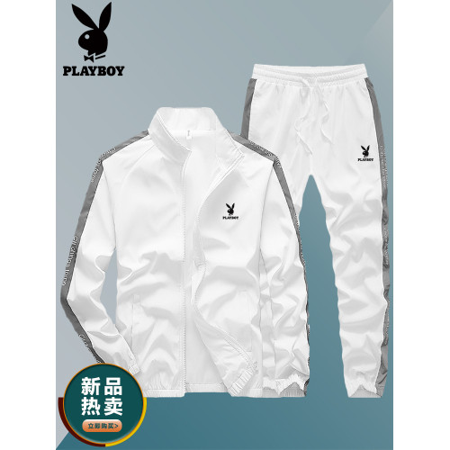 花花公子新款休閒套裝男春秋季潮流時尚外套青年跑步運動服兩件套 花花公子新款休閒套裝男春秋季潮流時尚外套青年跑步運動服兩件套