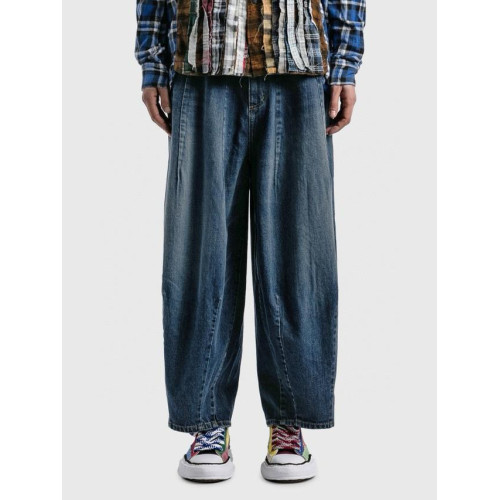 Needles蝴蝶褲歐美日系潮牌男女同款寬松休閒濶腿重磅水洗牛仔褲