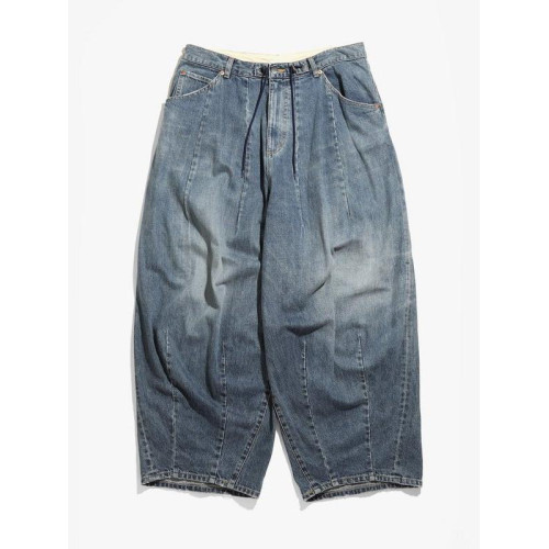 Needles蝴蝶褲歐美日系潮牌男女同款寬松休閒濶腿重磅水洗牛仔褲