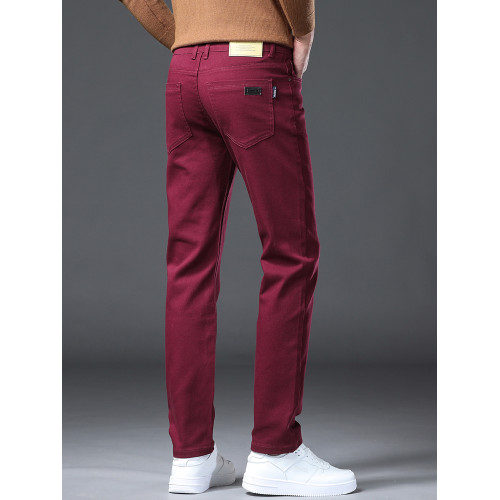 純棉牛仔褲男直筒寬松大碼商務彈力秋冬款休閒高級長褲子加絨加厚 純棉牛仔褲男直筒寬松大碼商務彈力秋冬款休閒高級長褲子加絨加厚