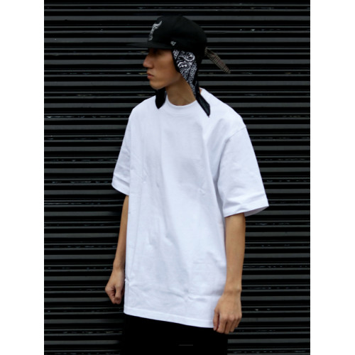 重磅280g 純色T恤 bboy寬松 淨色小領口純棉 打底短袖 街舞嘻哈