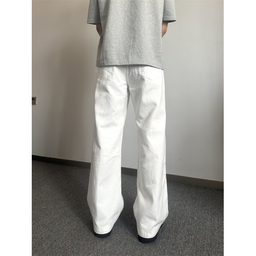 TUIMAO 春秋純白色高級感濶腿長褲休閒百搭垂感直筒牛仔褲男 TUIMAO 春秋純白色高級感濶腿長褲休閒百搭垂感直筒牛仔褲男