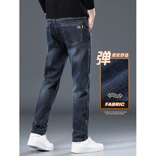 牛仔褲男士秋冬款寬松直筒2025新款加絨高級修身彈力休閒長褲秋季 牛仔褲男士秋冬款寬松直筒2025新款加絨高級修身彈力休閒長褲秋季