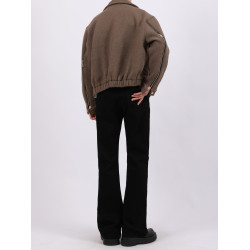 SEROEVER cleanfit微喇百搭黑色簡約高彈力vibe復古顯高牛仔褲男