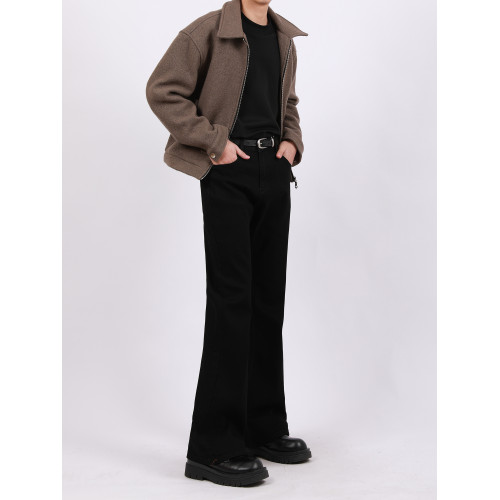 SEROEVER cleanfit微喇百搭黑色簡約高彈力vibe復古顯高牛仔褲男 SEROEVER cleanfit微喇百搭黑色簡約高彈力vibe復古顯高牛仔褲男