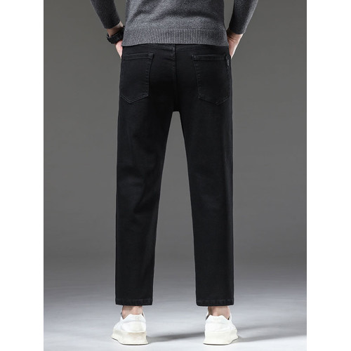 150cm八分褲男士牛仔褲秋季9分褲黑色修身直筒矮小個子加絨九分褲 150cm八分褲男士牛仔褲秋季9分褲黑色修身直筒矮小個子加絨九分褲
