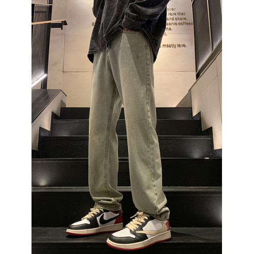 黃泥牛仔褲男款美式高街直筒修身男褲2025新款秋冬男生大碼褲子潮 黃泥牛仔褲男款美式高街直筒修身男褲2025新款秋冬男生大碼褲子潮