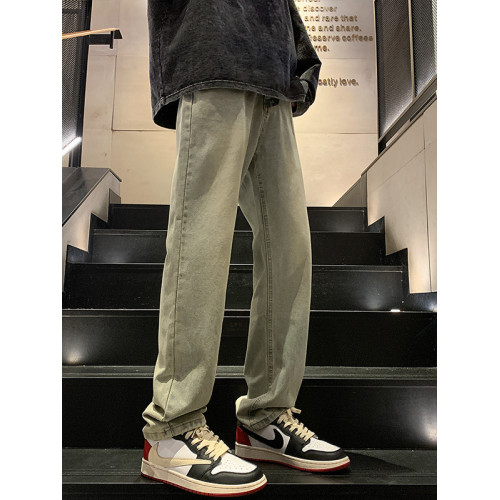 黃泥牛仔褲男款美式高街直筒修身男褲2025新款秋冬男生大碼褲子潮 黃泥牛仔褲男款美式高街直筒修身男褲2025新款秋冬男生大碼褲子潮