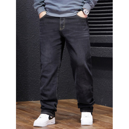 秋冬季350斤彈力牛仔褲男大碼寬松直筒胖子加肥加大厚款肥佬高腰 秋冬季350斤彈力牛仔褲男大碼寬松直筒胖子加肥加大厚款肥佬高腰