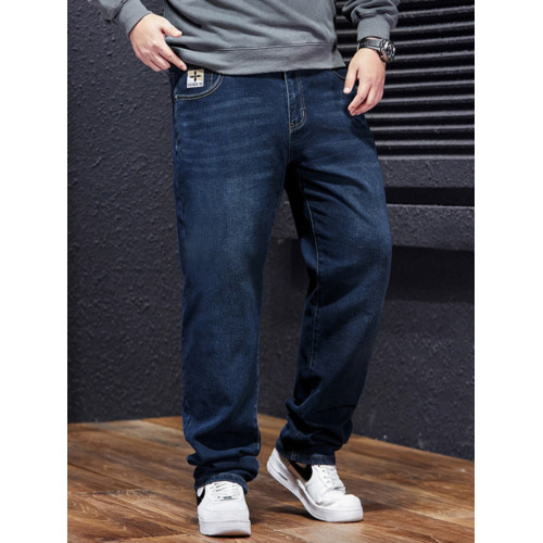 秋冬季350斤彈力牛仔褲男大碼寬松直筒胖子加肥加大厚款肥佬高腰 秋冬季350斤彈力牛仔褲男大碼寬松直筒胖子加肥加大厚款肥佬高腰