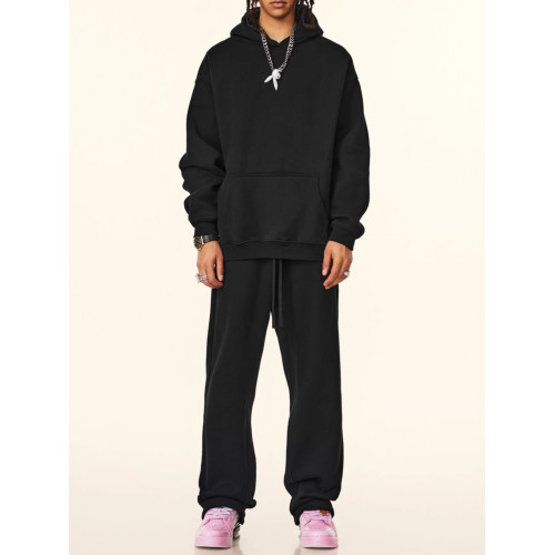 秋冬FOG純色美式加絨加厚連帽衛衣套裝寬松休閒運動直筒衛褲情侶 秋冬FOG純色美式加絨加厚連帽衛衣套裝寬松休閒運動直筒衛褲情侶