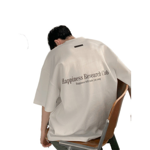 美式oversize白T恤短袖男高街復古潮牌潮流純棉全棉重磅7七分袖夏 美式oversize白T恤短袖男高街復古潮牌潮流純棉全棉重磅7七分袖夏