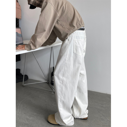 cleanfit黑色彎刀牛仔褲男潮牌新款美式寬松高級感直筒濶腿長褲子 cleanfit黑色彎刀牛仔褲男潮牌新款美式寬松高級感直筒濶腿長褲子