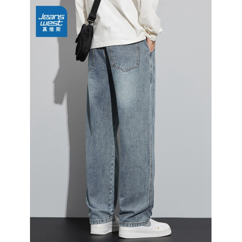 真維斯加絨牛仔褲男款美式高街2025秋冬新款潮牌直筒寬松新塘褲子 真維斯加絨牛仔褲男款美式高街2025秋冬新款潮牌直筒寬松新塘褲子