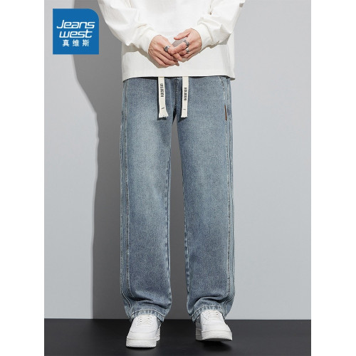 真維斯加絨牛仔褲男款美式高街2025秋冬新款潮牌直筒寬松新塘褲子 真維斯加絨牛仔褲男款美式高街2025秋冬新款潮牌直筒寬松新塘褲子