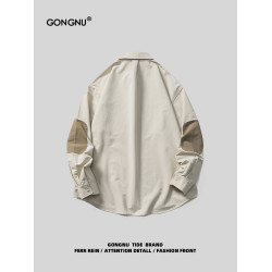 【設計師品牌】新品官方直降丨品質嚴選丨美式復古拼接bf長袖襯衫