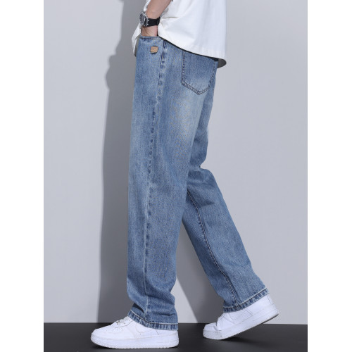 Kuvine秋冬季寬松濶腿水洗牛仔褲男款加絨加厚美式復古高街直筒褲 Kuvine秋冬季寬松濶腿水洗牛仔褲男款加絨加厚美式復古高街直筒褲