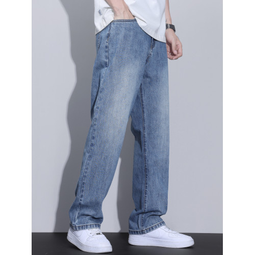 Kuvine秋冬季寬松濶腿水洗牛仔褲男款加絨加厚美式復古高街直筒褲 Kuvine秋冬季寬松濶腿水洗牛仔褲男款加絨加厚美式復古高街直筒褲