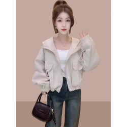 2025春秋季新款女士短外套爆款沖鋒衣洋氣夾克小個子女裝上衣大碼