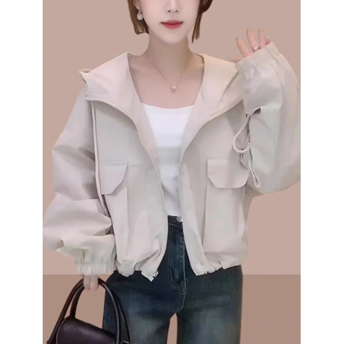 2025春秋季新款女士短外套爆款沖鋒衣洋氣夾克小個子女裝上衣大碼 2025春秋季新款女士短外套爆款沖鋒衣洋氣夾克小個子女裝上衣大碼