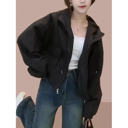 2025春秋季新款女士短外套爆款沖鋒衣洋氣夾克小個子女裝上衣大碼 2025春秋季新款女士短外套爆款沖鋒衣洋氣夾克小個子女裝上衣大碼