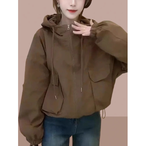 2025春秋季新款女士短外套爆款沖鋒衣洋氣夾克小個子女裝上衣大碼 2025春秋季新款女士短外套爆款沖鋒衣洋氣夾克小個子女裝上衣大碼