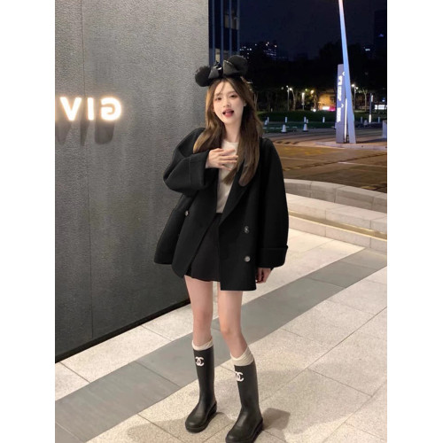 反季特價灰色西裝呢子大衣女秋冬2025年新款毛呢外套高級感小個子 反季特價灰色西裝呢子大衣女秋冬2025年新款毛呢外套高級感小個子