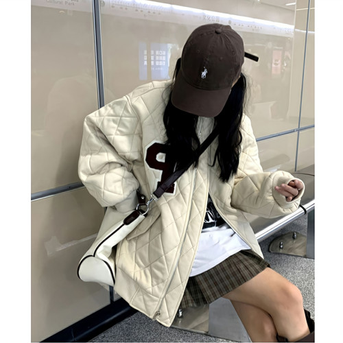 菱格棉服棒球服女冬季新款加厚棉衣寬松設計感小衆棉襖夾棉外套潮