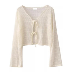 夏季薄款開衫罩衫女大碼胖mm微胖藍色坎肩冰絲針織長袖防曬外套