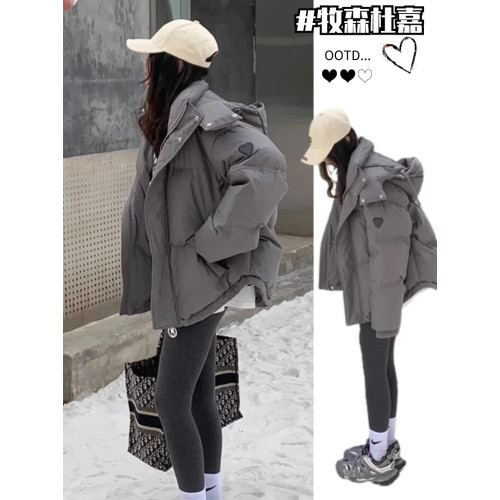 連帽羽絨棉服女2025冬季新款韓版寬松休閒設計感小衆加厚棉衣外套