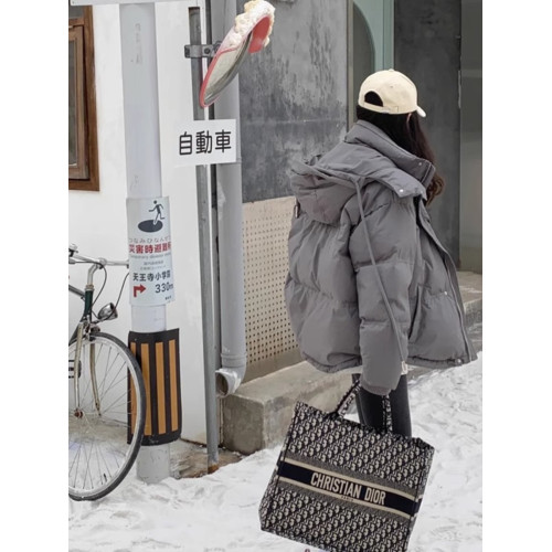 連帽羽絨棉服女2025冬季新款韓版寬松休閒設計感小衆加厚棉衣外套