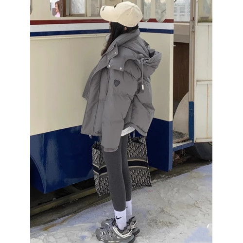 連帽羽絨棉服女2025冬季新款韓版寬松休閒設計感小衆加厚棉衣外套