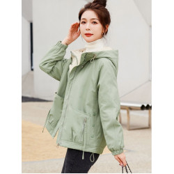 日韓尾貨品牌剪標女裝短款棉衣冬季加絨加厚寬松派克棉服外套