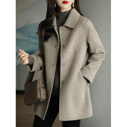 2025冬季新款外套上衣女小個子休閒顯瘦百搭高級感毛呢大衣外套女 2025冬季新款外套上衣女小個子休閒顯瘦百搭高級感毛呢大衣外套女