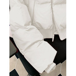 白色短款棉服女冬季2025年新款小個子設計高級感炸街保暖棉服百搭