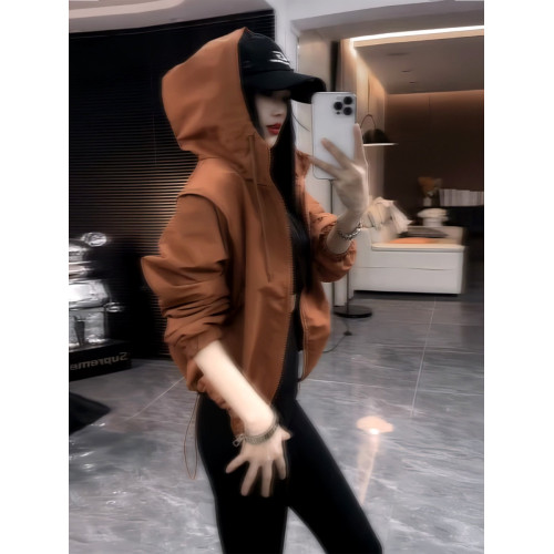 韓系穿搭連帽款夾克外套2025年秋季新款短款沖鋒衣休閒百搭棒球服 韓系穿搭連帽款夾克外套2025年秋季新款短款沖鋒衣休閒百搭棒球服