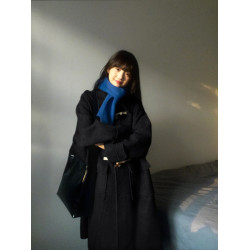 牛角釦羊絨大衣女2025秋冬新款灰色小個子毛呢外套加厚羽絨服內膽