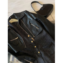 設計感黑色復古皮衣外套女2023春秋季小個子港風短款pu皮夾克上衣