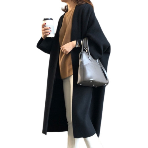 樂天日韓系女裝毛呢外套春秋寬松大碼中長款純色直筒呢子大衣 樂天日韓系女裝毛呢外套春秋寬松大碼中長款純色直筒呢子大衣