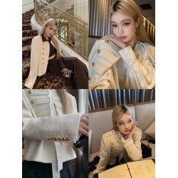 法式宮廷風短款外套女2025秋冬新款氣質名媛修身小香風高級感上衣