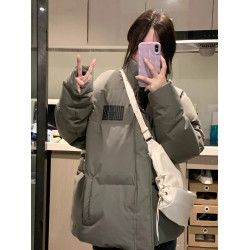 美式羽絨棉服女冬季2025新款寬松oversize加厚保暖麵包服棉襖外套