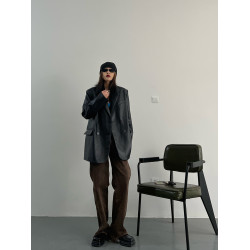 2025年春秋新款網紅時尚港風雙排釦氣質機車pu西裝皮衣夾克外套女