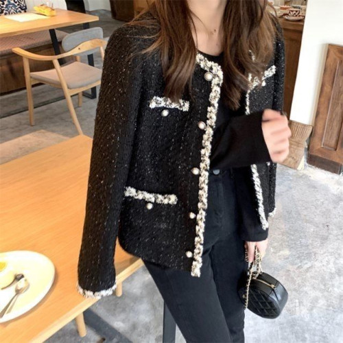 小香風外套女春秋百搭2025年新款韓版寬松小個子短款法式名媛上衣 小香風外套女春秋百搭2025年新款韓版寬松小個子短款法式名媛上衣